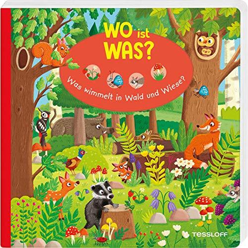 WO ist WAS? Was wimmelt in Wald und Wiese?: Pappebuch für Kinder ab 18 Monaten (Bilderbuch ab 18 Monate)