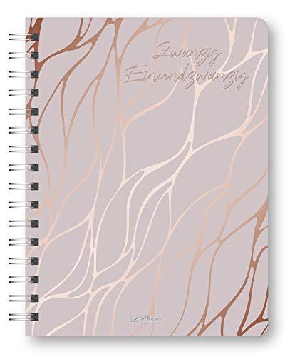 Glamour Planner Marbel Rosé 2021 - Diary - Buchkalender - Taschenkalender - 16,5x21,6