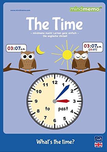 mindmemo Lernfolder - TIME - What's the time? - Die Uhrzeit auf Englisch lernen - Zusammenfassung: genial-einfache Lernhilfe - PremiumEdition (foliert) - Din A4 6-seiter + selbstklebender Abhefter