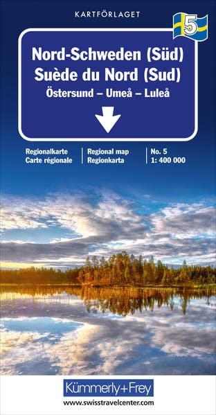 Nord-Schweden (Süd) Nr. 05 Regionalkarte Schweden 1:400 000: Östersund - Umeå - Luleå (Kümmerly+Frey Regionalkarten)