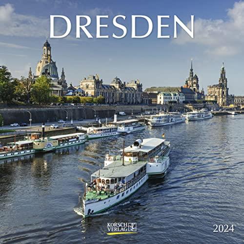 Dresden 2024: Broschürenkalender mit Ferienterminen. Format: 30 x 30 cm