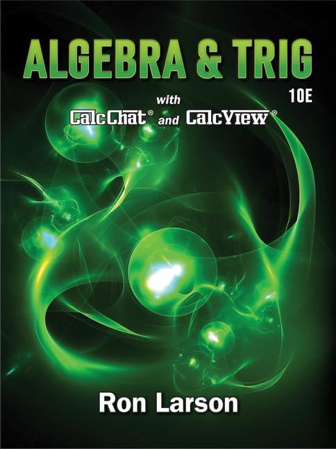 Algebra & Trig: With Calcchat and Calcview