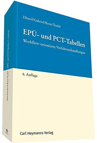 EPÜ- und PCT-Tabellen: Workflow-orientierte Verfahrenshandlungen