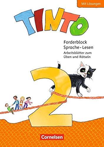 Tinto Sprachlesebuch 2-4 - Neubearbeitung 2019: 2. Schuljahr - Forderblock Sprache und Lesen: Arbeitsblätter zum Üben und Rätseln mit Lösungen