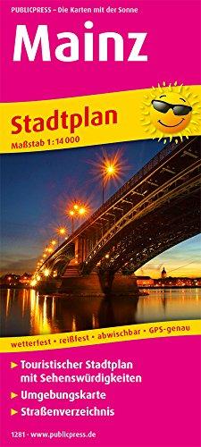 Mainz: Touristischer Stadtplan mit Sehenswürdigkeiten und Straßenverzeichnis. 1:14000 (Stadtplan / SP)