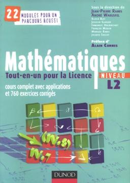 Mathématiques tout-en-un pour la licence niveau L2 : cours complet avec applications et 760 exercices corrigés