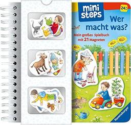 ministeps: Wer macht was?: Mein großes Spielbuch mit 21 Magneten. Ab 24 Monaten (ministeps Bücher)