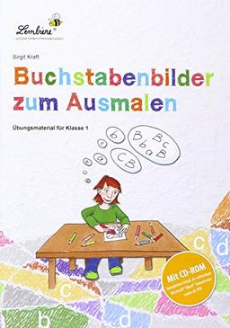 Buchstabenbilder zum Ausmalen: Grundschule, Deutsch, Klasse 1