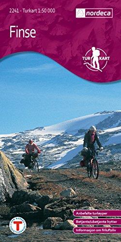 Norwegen topographische Wanderkarte Finse: Finse, Kjeldebu, Maurset, Halne, Osa, Øvre Eidfjord, Hardangerjøkulen, Onen, Sysenvatnet, Finsevatnet, Halnefjorden, Flakavatnet, Langvatnet, Eidfjorden, Turkart 1:50.000