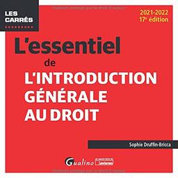 L'essentiel de l'introduction générale au droit : 2021-2022