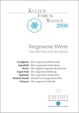 KulturForum Wissen 2008: Vergessene Werte (Edition)