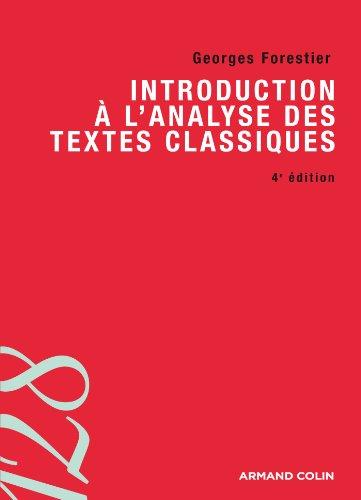 Introduction à l'analyse des textes classiques : éléments de rhétorique et de poétique du XVIIe siècle