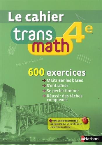 Transmath 4e : le cahier