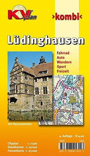 Lüdinghausen: Stadtplan 1:7.500 und 1:12.500 mit Freizeitkarte 1:25.000 inkl. Radrouten und Wanderwegen (KVplan Münsterland-Region)