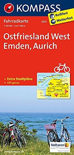 Ostfriesland West - Emden - Aurich: Fahrradkarte. GPS-genau. 1:70000 (KOMPASS-Fahrradkarten Deutschland, Band 3031)