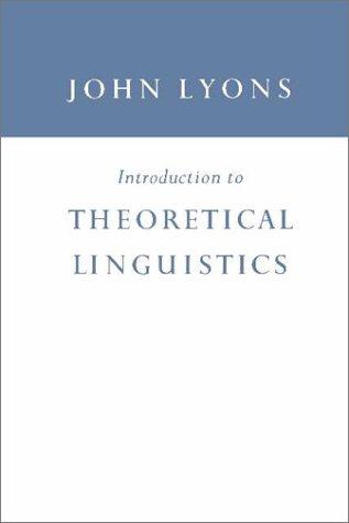 Introduction to Theoretical Linguistics