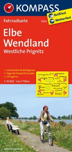 Elbe - Wendland - Westliche Prignitz: Fahrradkarte. GPS-genau. 1:70000