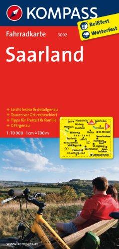 Saarland: Fahrradkarte. GPS-genau. 1:70000