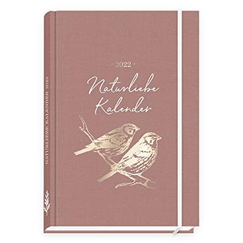 Kalender 2022 Buchkalender DIN A5 | Handliches Kalenderbuch mit Jahres-, Monats- und Wochenplaner | Terminplaner mit To Do Listen, Hardcover und Leineneinband: Naturliebe