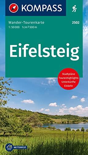 KOMPASS Wander-Tourenkarte Eifelsteig 1:50.000: Leporello Karte, reiß- und wetterfest