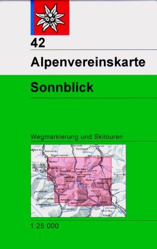 Sonnblick: Wegmarkierung und Skitouren - Topographische Karte 1:25.000