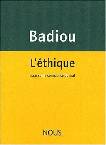 L'éthique : essai sur la conscience du mal