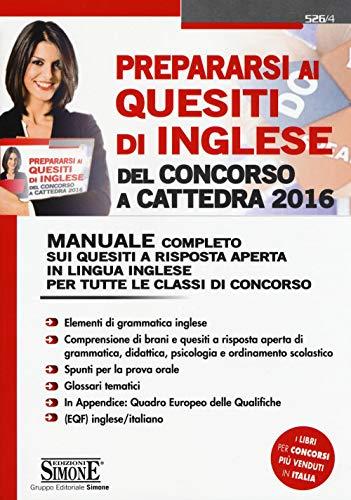 Prepararsi Ai Quesiti Di Inglese: Del concorso a cattedra 2016