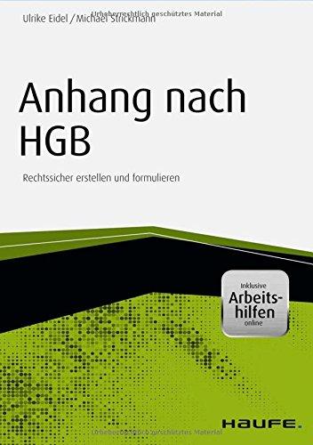 Anhang nach HGB - inkl. Arbeitshilfen online: Rechtssicher erstellen und formulieren (Haufe Fachbuch)