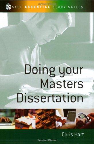 Doing Your Masters Dissertation (Sess)