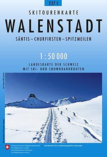 237S Walenstadt Skitourenkarte: Säntis - Churfirsten - Spitzmeilen (Skitourenkarten 1:50 000)