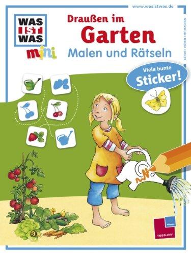 Malen und Rätseln: Draußen im Garten