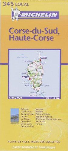 Carte routière : Corse du Sud - Haute-Corse, N° 11345 (Michelin Local France)