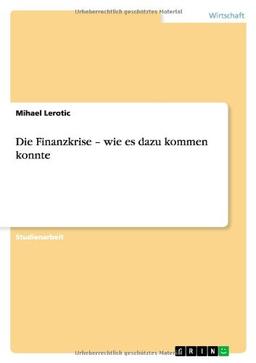 Die Finanzkrise - wie es dazu kommen konnte