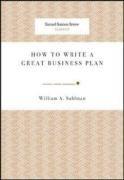 How to Write a Great Business Plan (Harvard Business Review Classics)