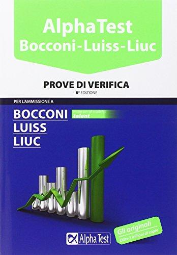 Alpha Test. Bocconi Luiss Liuc. Prove di verifica