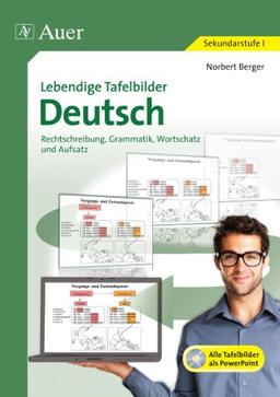 Lebendige Tafelbilder Deutsch: Rechtschreibung, Grammatik, Wortschatz und Aufsatz