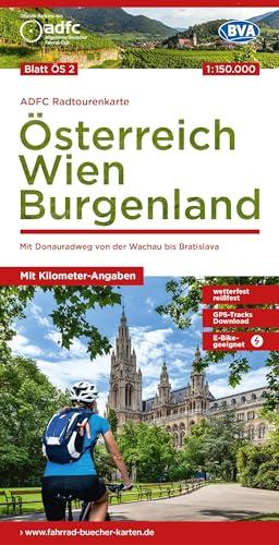 ADFC-Radtourenkarte ÖS2 Österreich Wien Burgenland 1:150:000, reiß- und wetterfest, E-Bike geeignet, GPS-Tracks Download, mit Bett+Bike Symbolen, mit ... Bratislava (ADFC-Radtourenkarte 1:150.000)