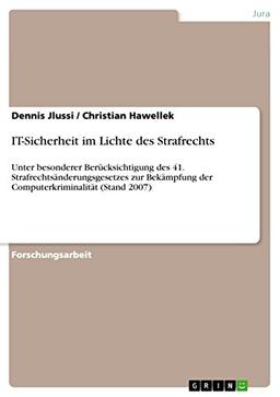 IT-Sicherheit im Lichte des Strafrechts - unter Berücksichtigung des 41. Strafrechtsänderungsgesetzes zur Bekämpfung der Computerkriminalität