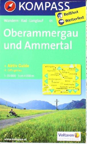 Oberammergau und Ammertal 1 : 35 000: Wanderkarte mit Tourenführer, Radwegen und Loipen. GPS-genau. Hochplatte - Garmisch-Partenkirchen - Krottenkopf - Oberammergau - Ammergauer Alpen