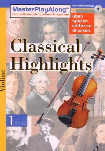 MasterPlayAlong, Classical Highlights 1, CD-ROMs : Violine, 1 CD-ROM Für Windows 95/98