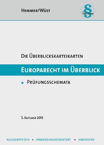 Überblickskarteikarten Europarecht: Über Prüfungsschemata zum Wissen