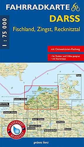 Fahrradkarte Darß - Fischland - Zingst: Mit Fischland, Zingst & Recknitztal. Mit Ostseeküsten-Radweg. Wasser- und reißfest. (Fahrradkarten)