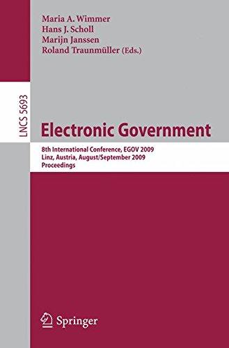 Electronic Government: 8th International Conference, EGOV 2009, Linz, Austria, August 31 - September 3, 2009, Proceedings (Lecture Notes in Computer Science)