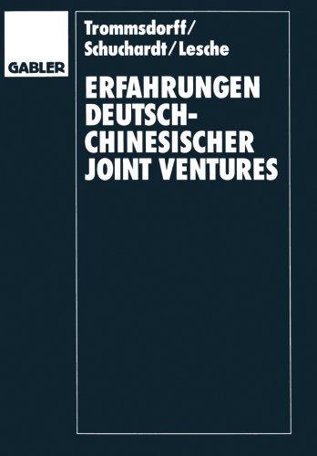 Erfahrungen deutsch-chinesischer Joint Ventures