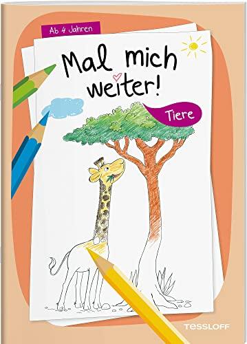 Mal mich weiter. Tiere: Malen für Kinder ab 4 Jahren (Malbücher und -blöcke)