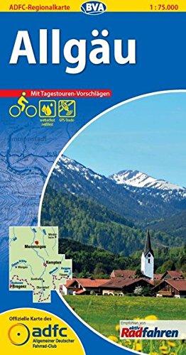 ADFC-Regionalkarte Allgäu mit Tagestouren-Vorschlägen, 1:75.000, reiß- und wetterfest, GPS-Tracks Download (ADFC-Regionalkarte 1:75000)