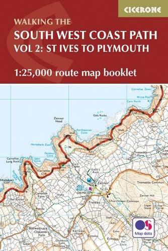 South West Coast Path Map Booklet - St Ives to Plymouth: 1:25,000 OS Route Mapping (British Long Distance)