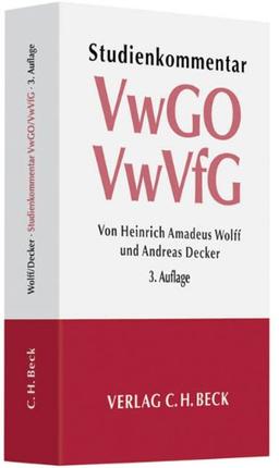 Verwaltungsgerichtsordnung (VwGO) Verwaltungsverfahrensgesetz (VwVfG): Studienkommentar