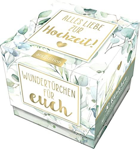 Alles Liebe zur Hochzeit! Wundertürchen für euch: 30 Kärtchen mit Überraschungseffekt | Glückwunschkärtchen zur Hochzeit, ideal auch zum Verschicken