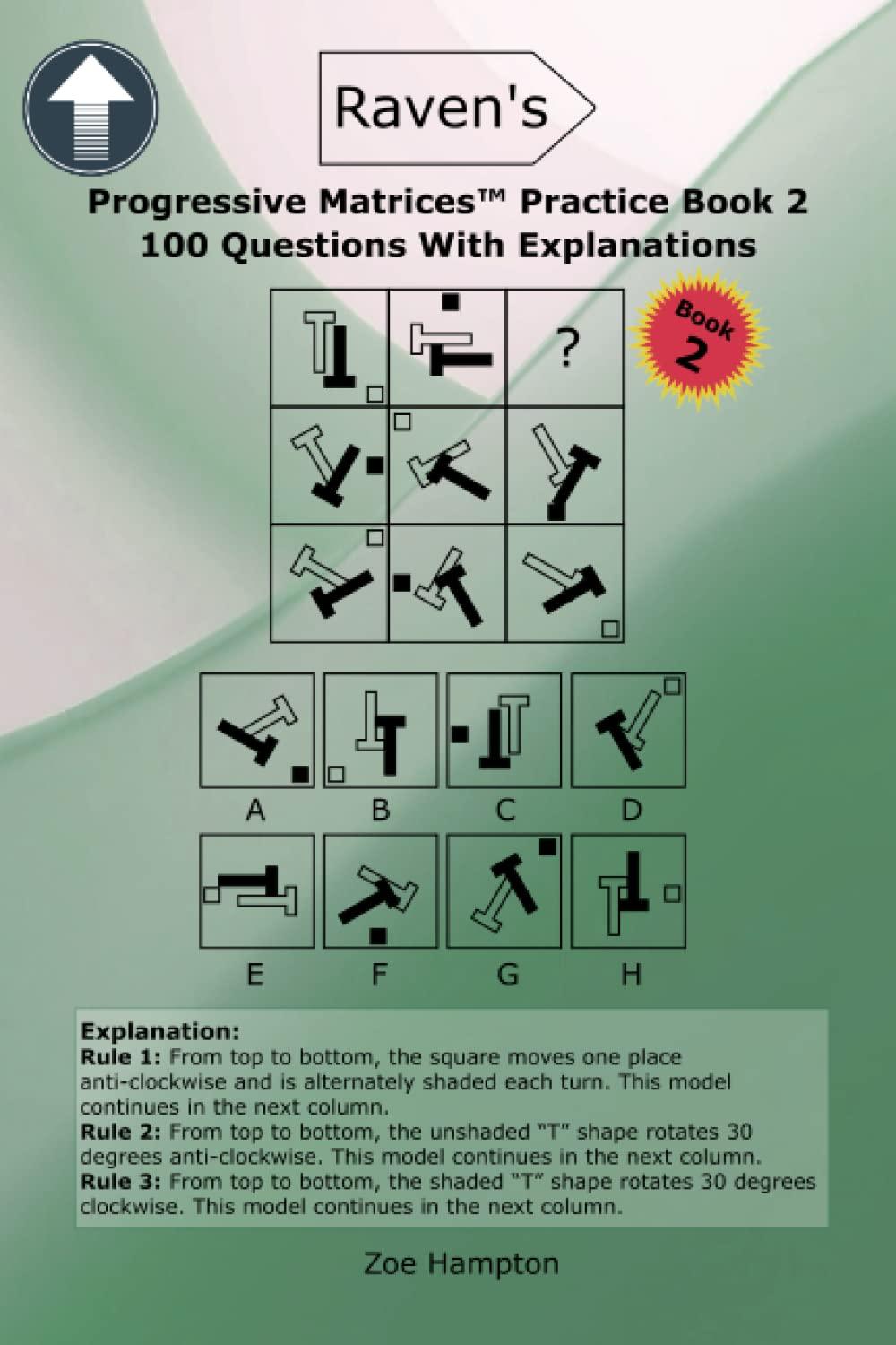 Progressive Matrices™ Practice Book 2: Prepare With 100 RPM/SPM/APM IQ Questions With Explanations (IQ Tests series, Band 10)